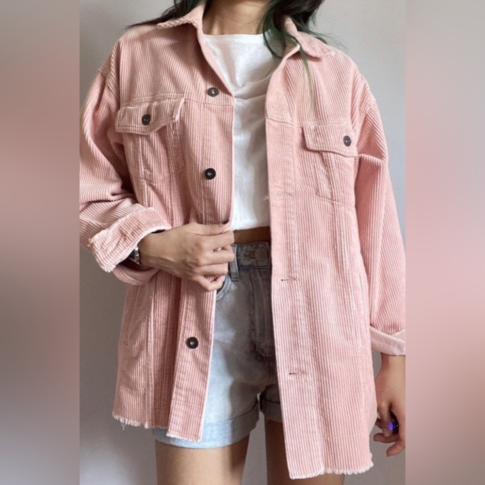 ONLY NWT Dusty Pink Oversized Corduroy Jacket Sz. M